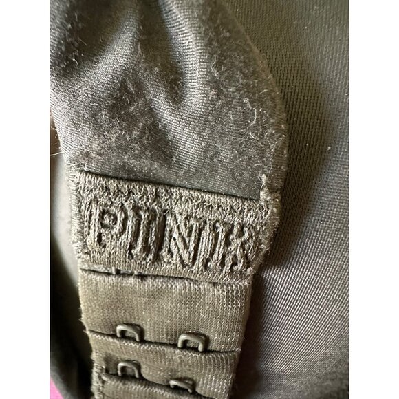 Victoria's Secret PINK Push-Up Bra 34D Army Green & Red Comfy Fit - Picture 11 of 11